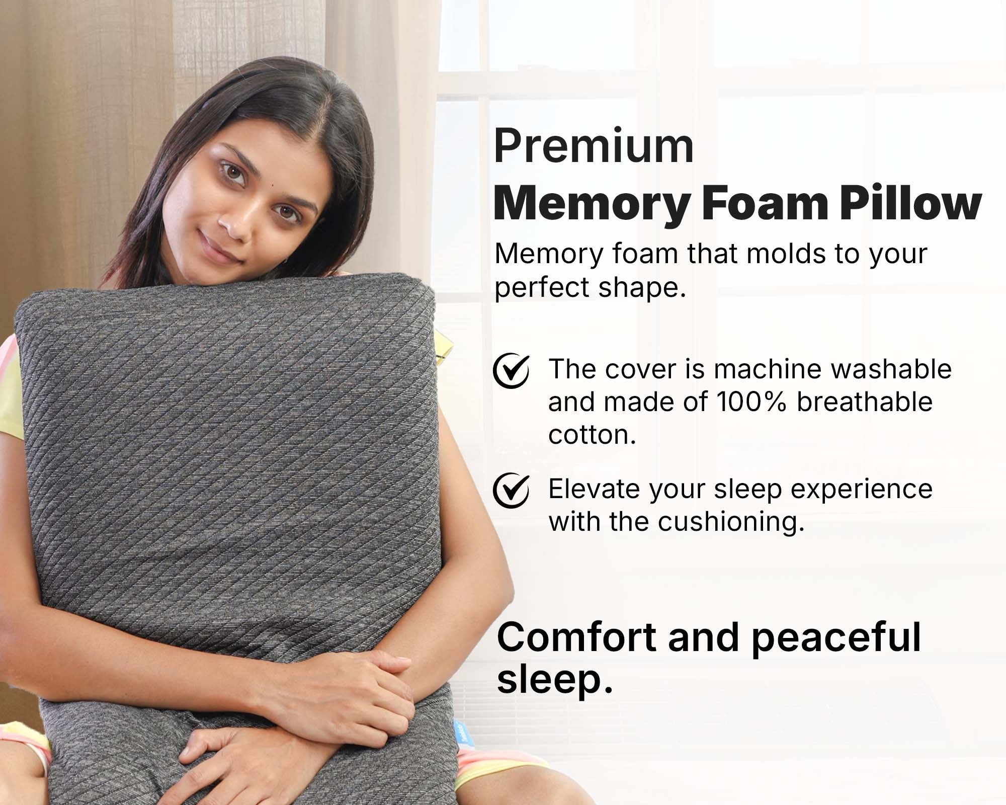 Twinkido memory foam pillow for neck pain