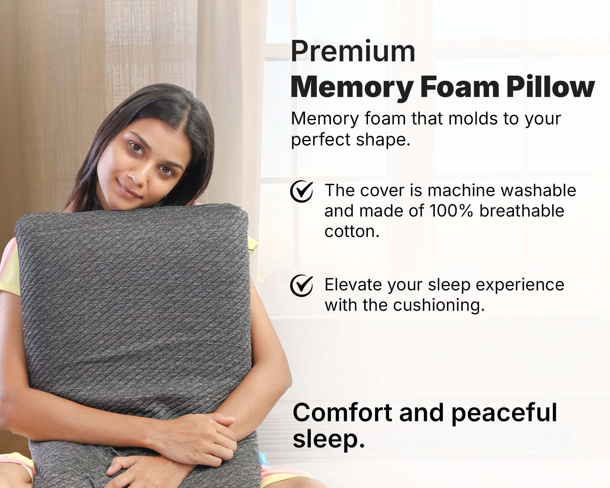 Twinkido memory foam pillow for neck pain