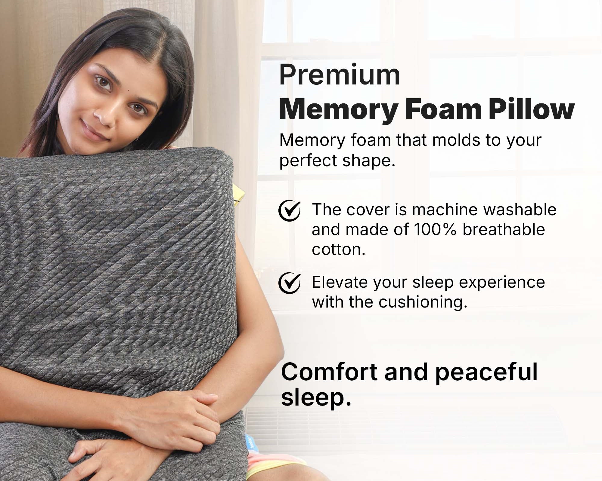 Twinkido memory foam pillow for neck pain
