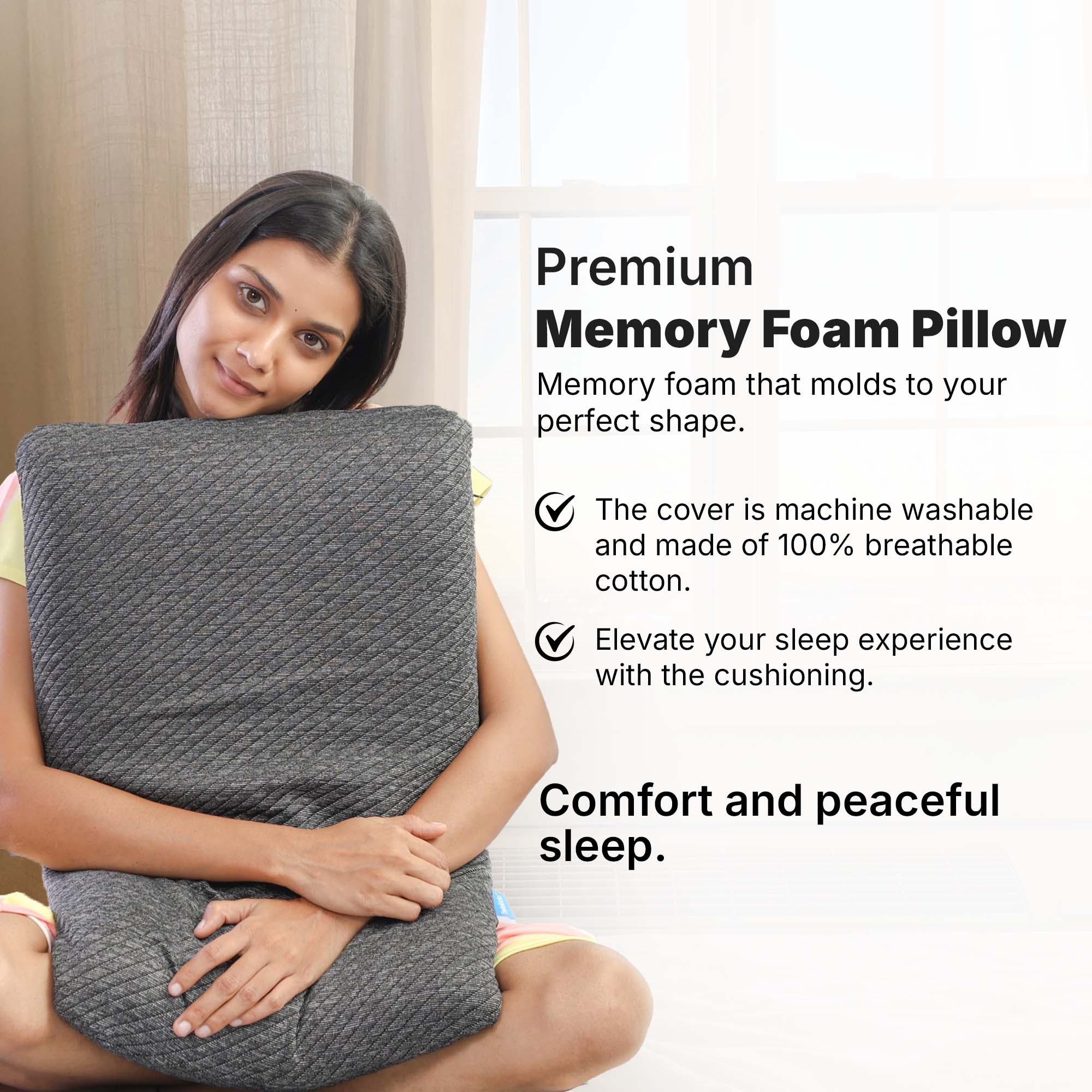 Twinkido memory foam pillow for neck pain