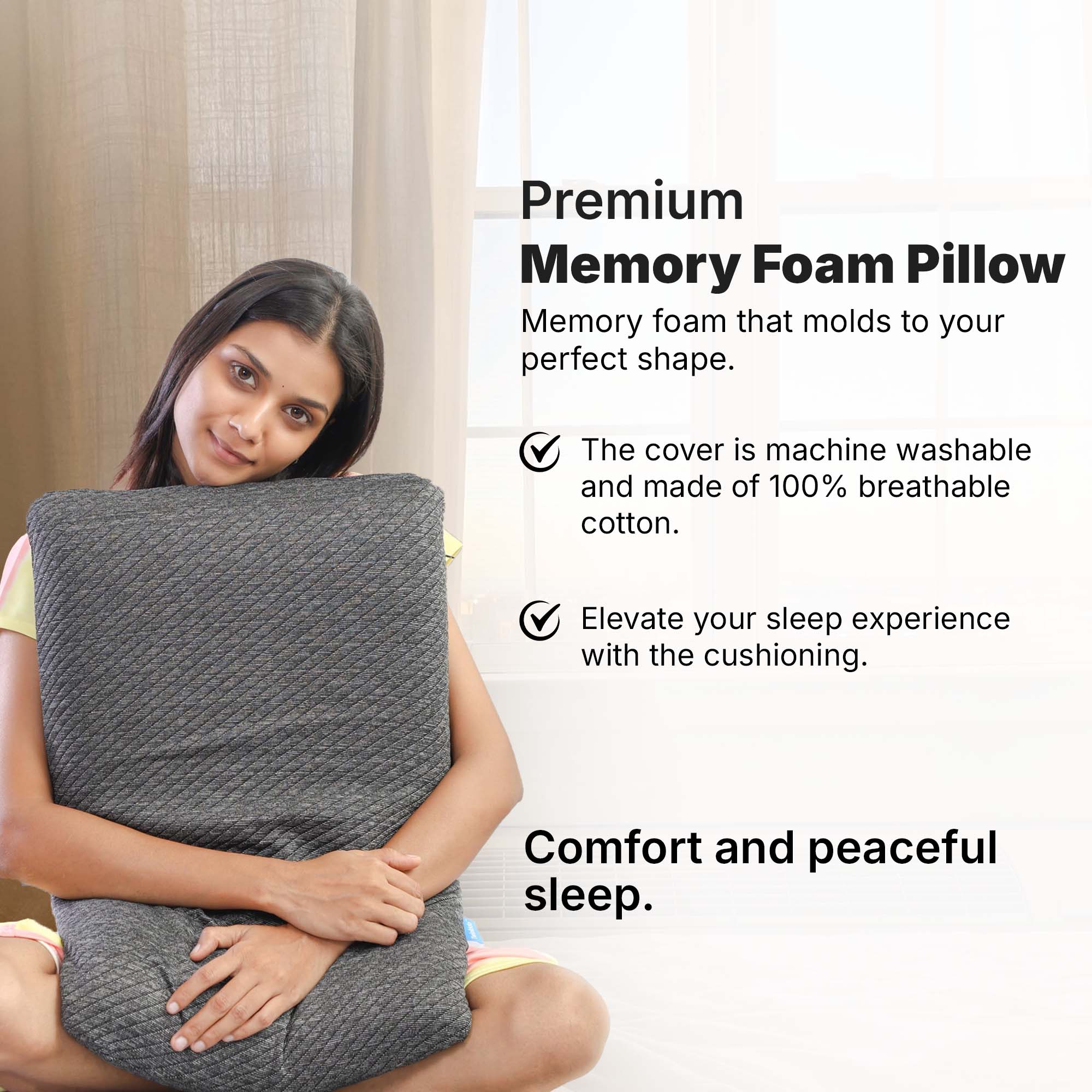 Twinkido memory foam pillow for neck pain