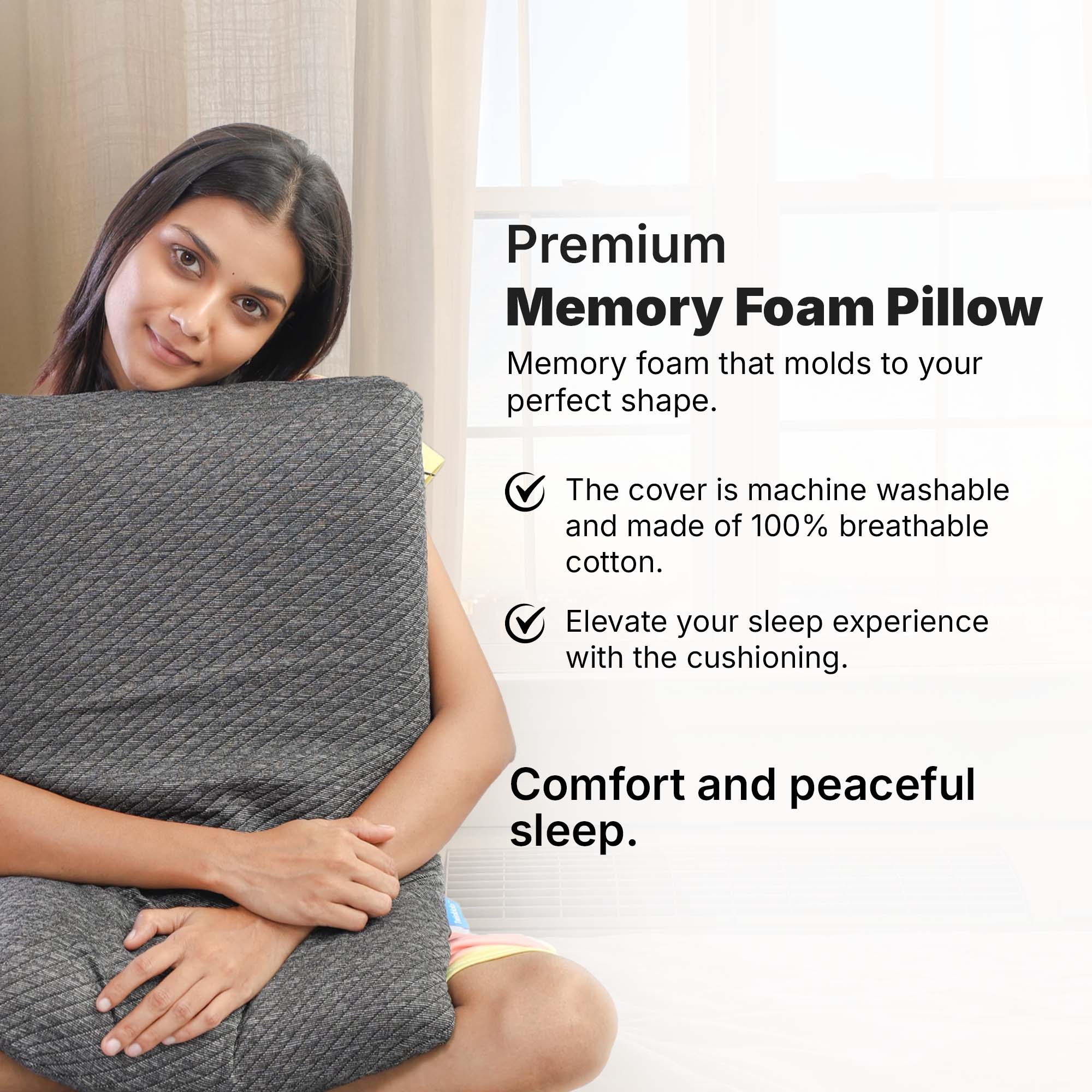 Twinkido memory foam pillow for neck pain