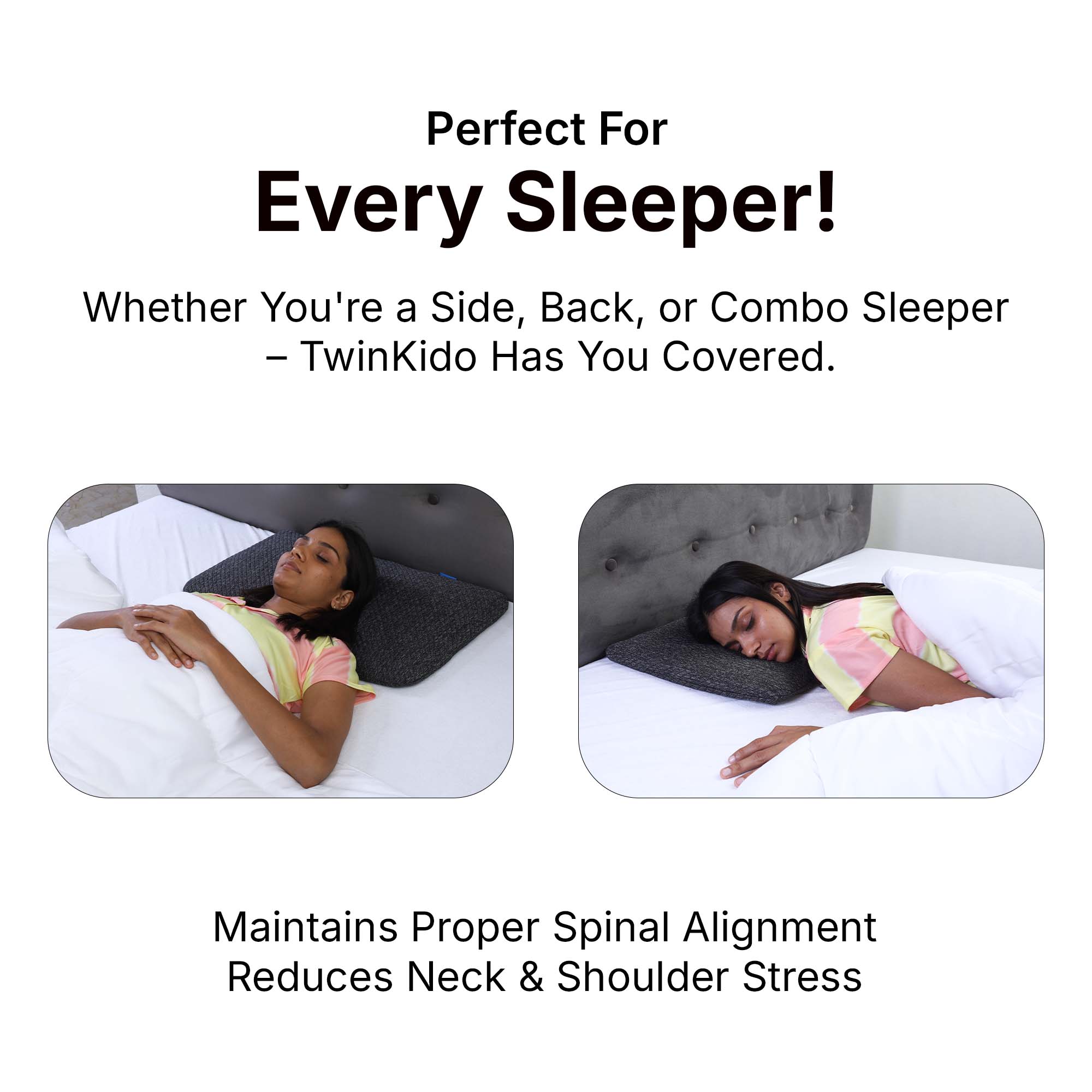 Twinkido memory foam pillow for neck pain